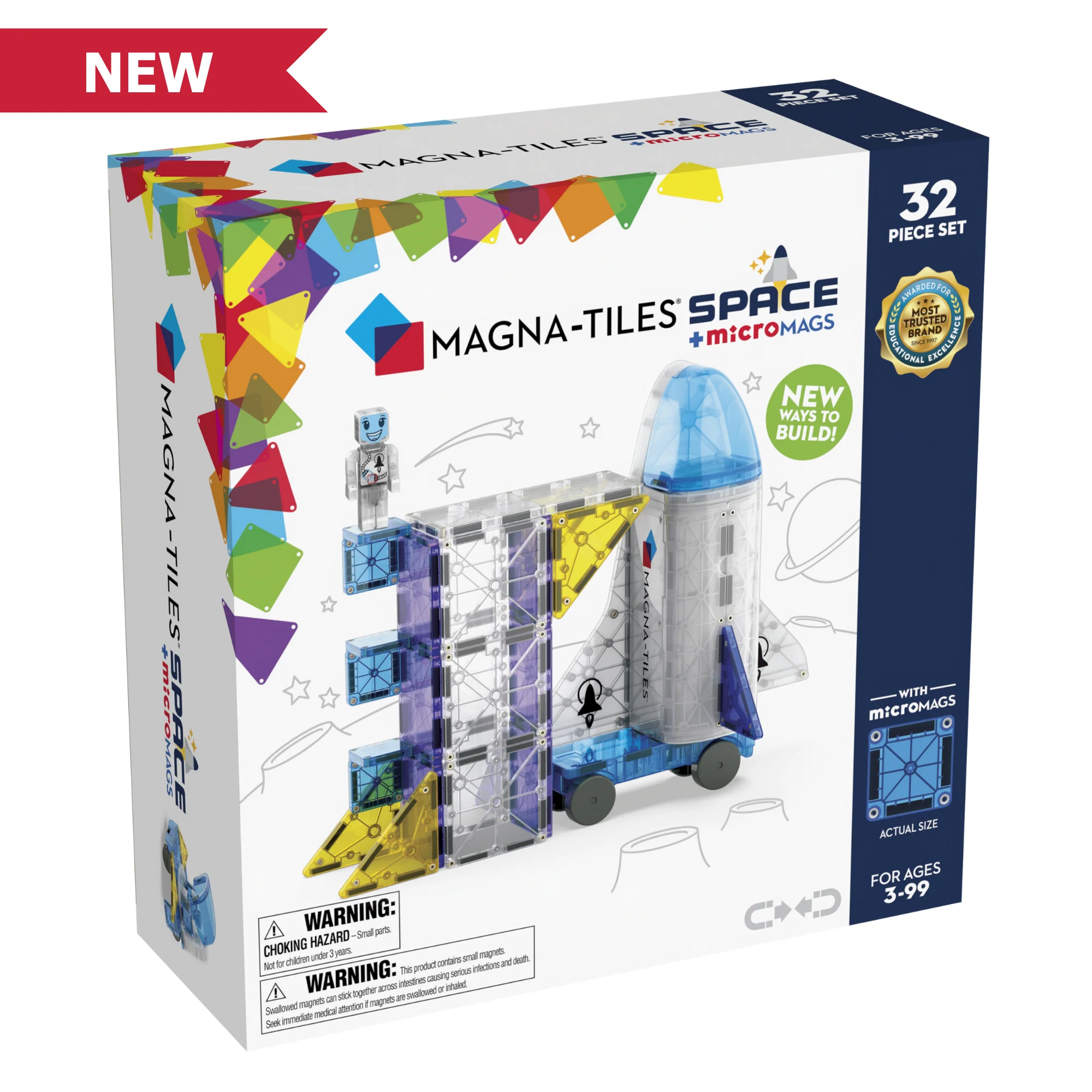Magna-Tiles® Space and Micro Mags 32 piece set