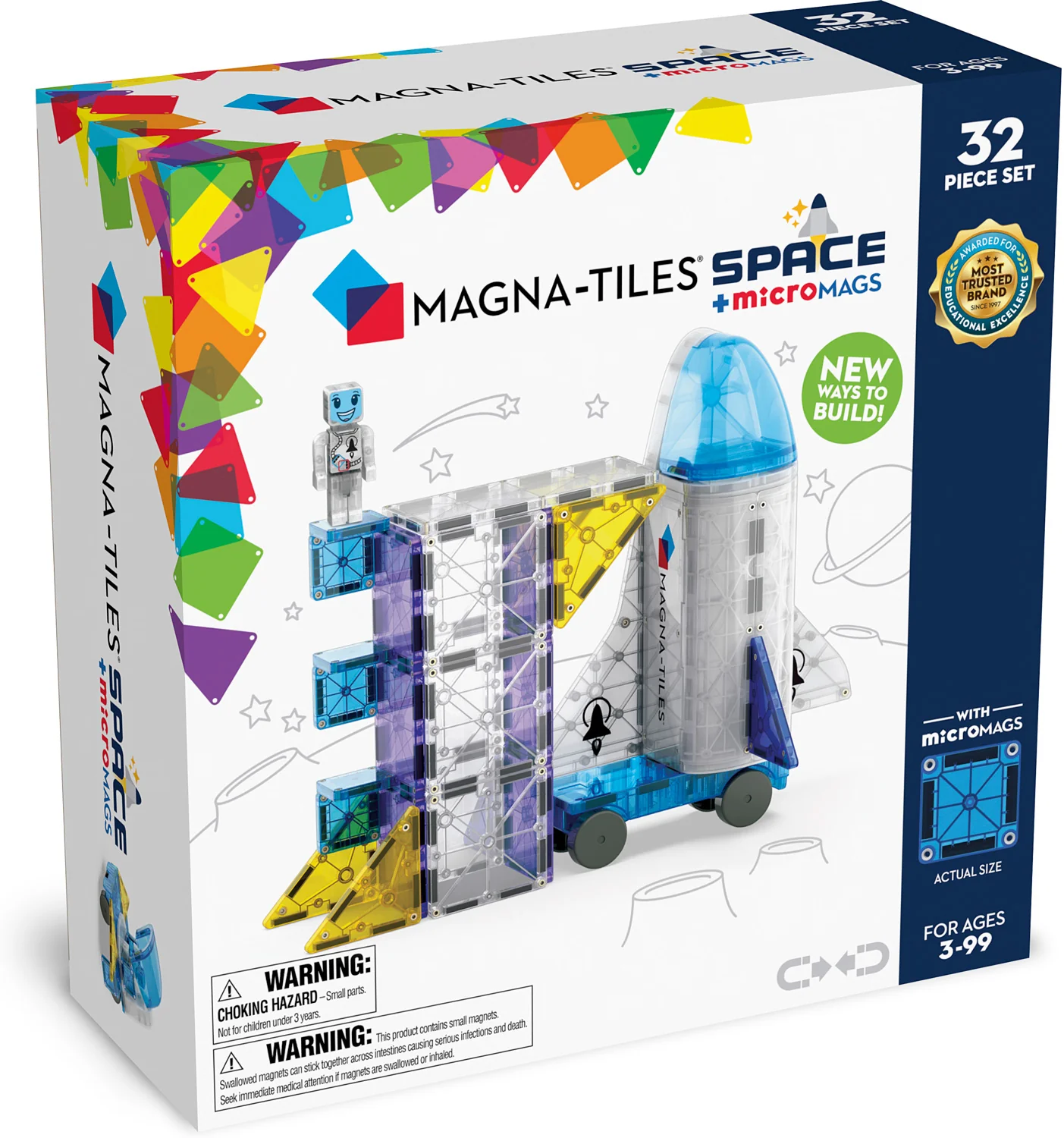 Magna-Tiles® Space and Micro Mags 32 piece set - Image 5