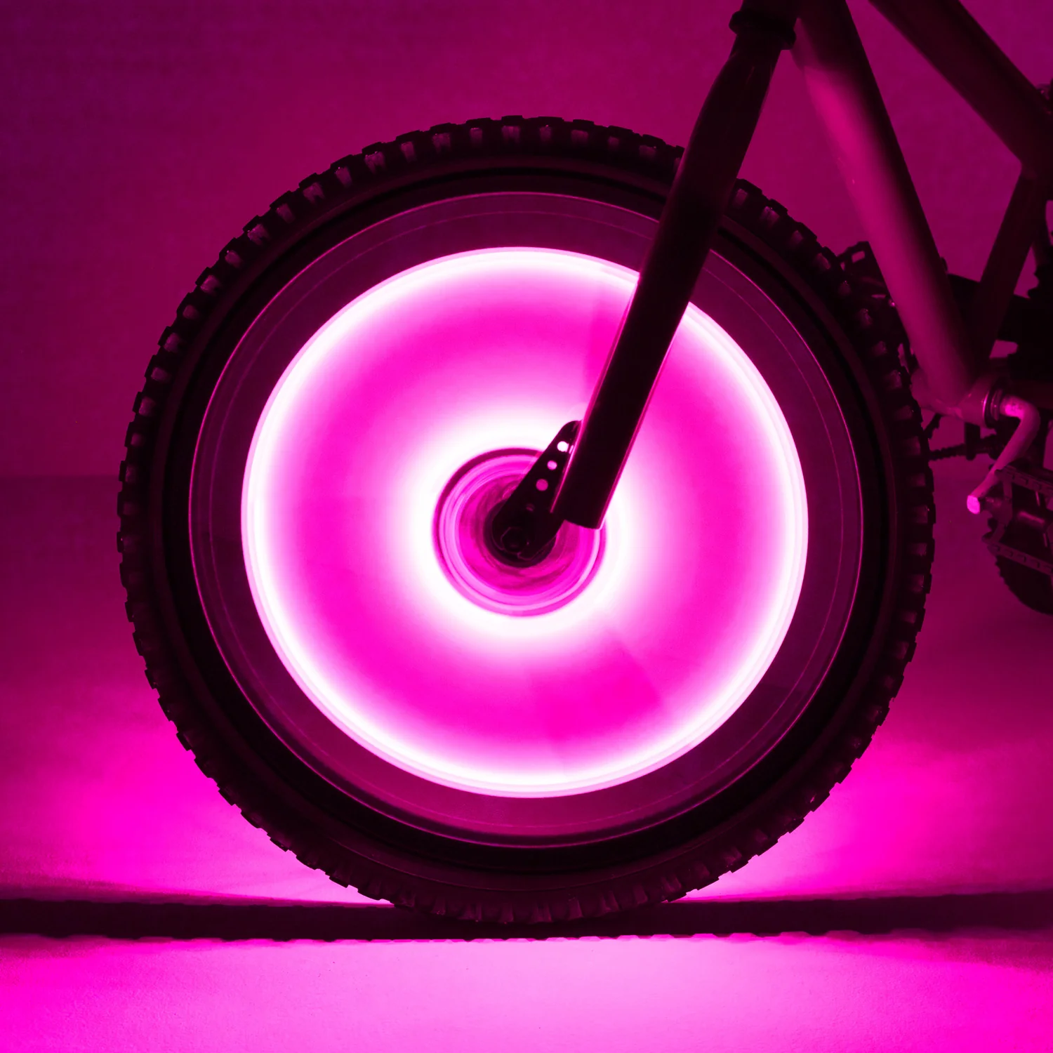 Spinbrightz Kidz LED Solid Pink Spoke Light Tubes - Image 4