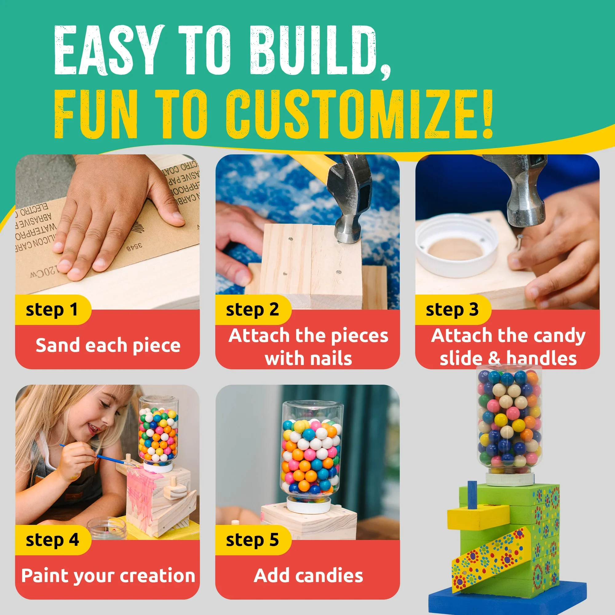 Candy Dispenser Woodworking Kit - Image 4