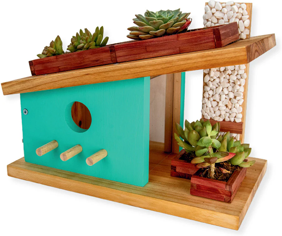 Modern Birdhouse Woodworking Kit - Image 4