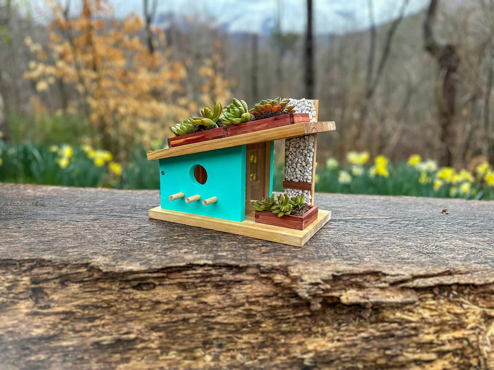 Modern Birdhouse Woodworking Kit - Image 8