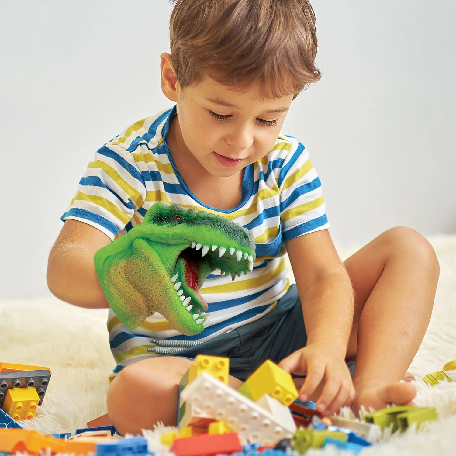 Stretchy Dino Hand Puppet (sold individually) - Image 6