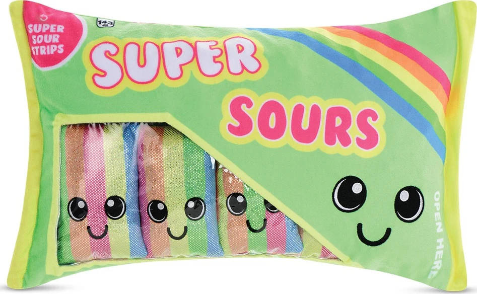 Super Sours Packaging Strawberry Scented Fleece Plush - Image 3