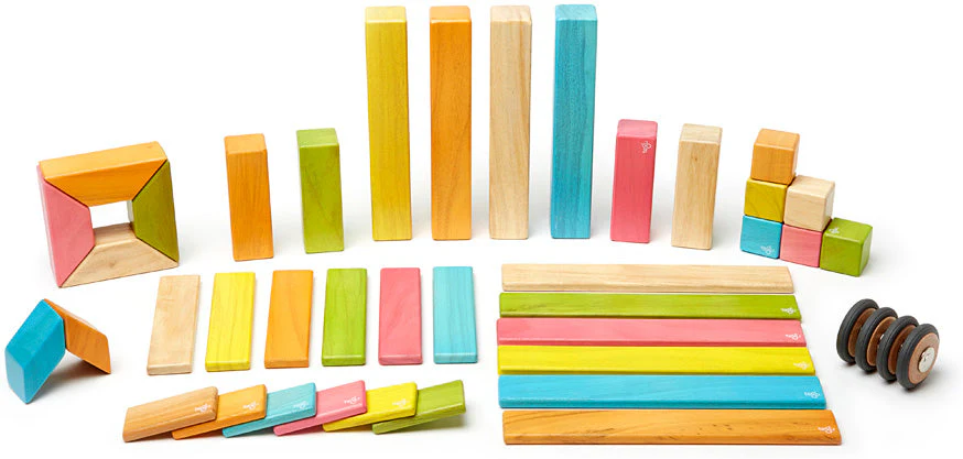 Tegu Tints Magnetic Wooden Blocks 42 Piece Set - Image 3