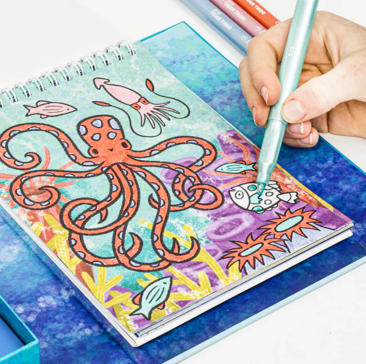Sea Life Shimmer Coloring Set - Image 2
