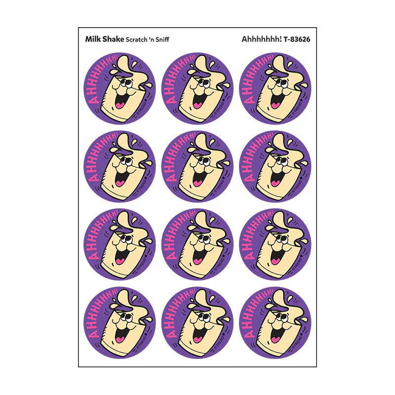 Scratch 'n Sniff Ahhhh Milk Shake Stickers - Image 2