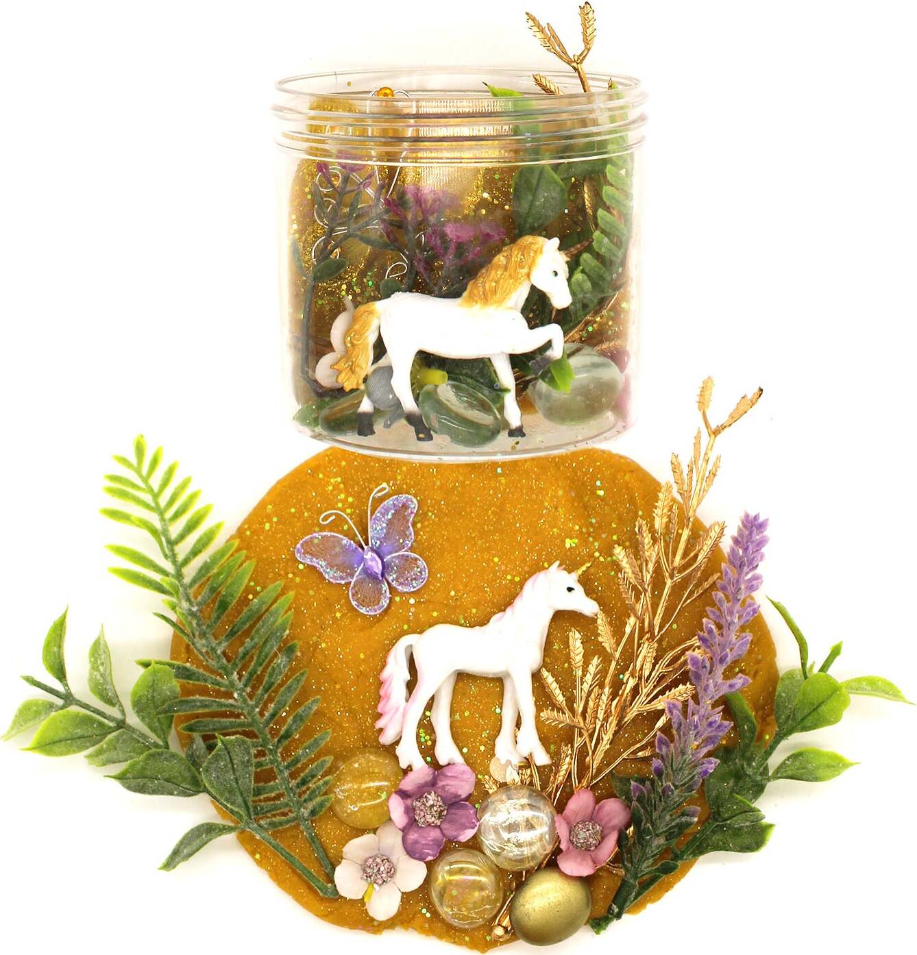 Unicorn Play Dough Macaron Jar