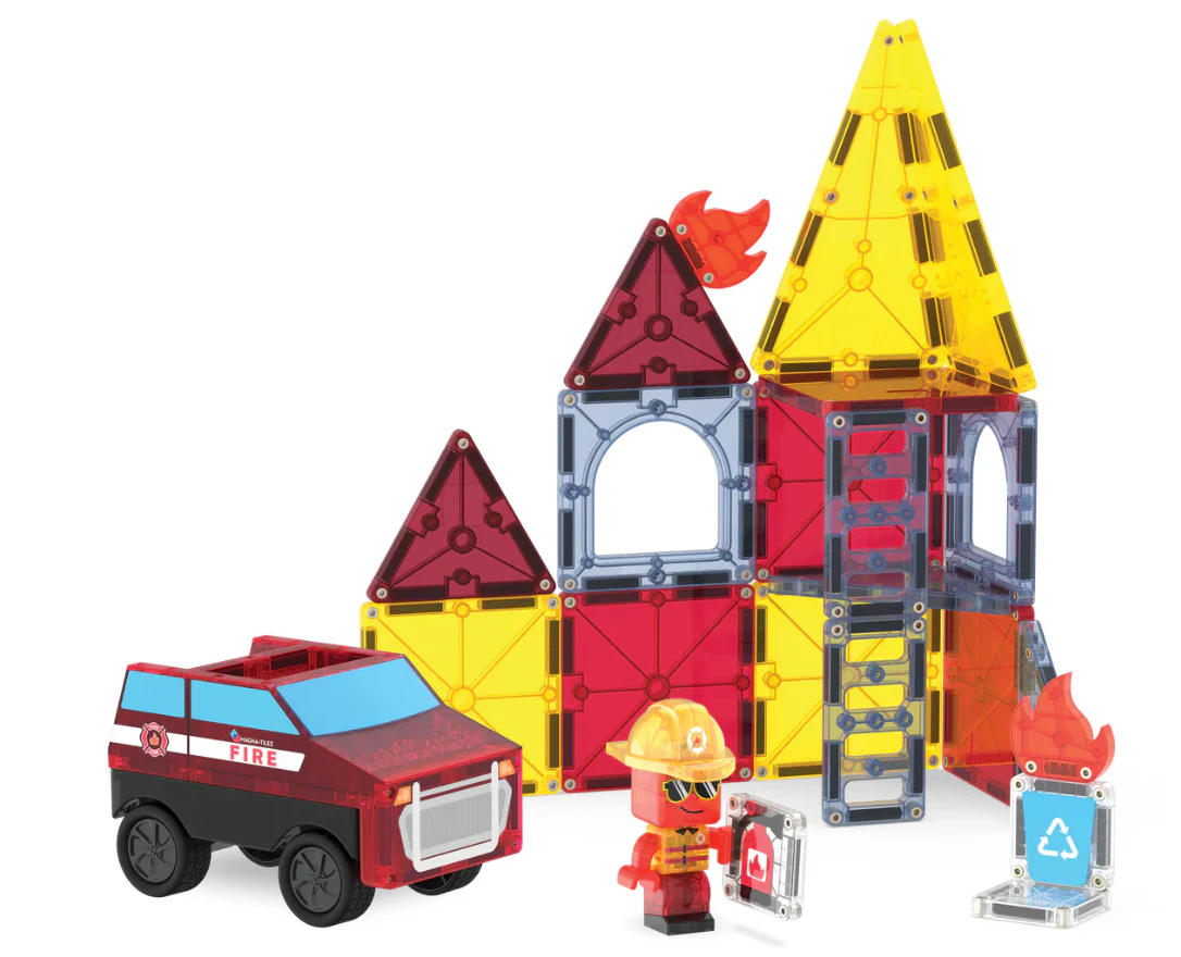 Magna-Tiles® Fire Rescue 27 piece set - Image 4