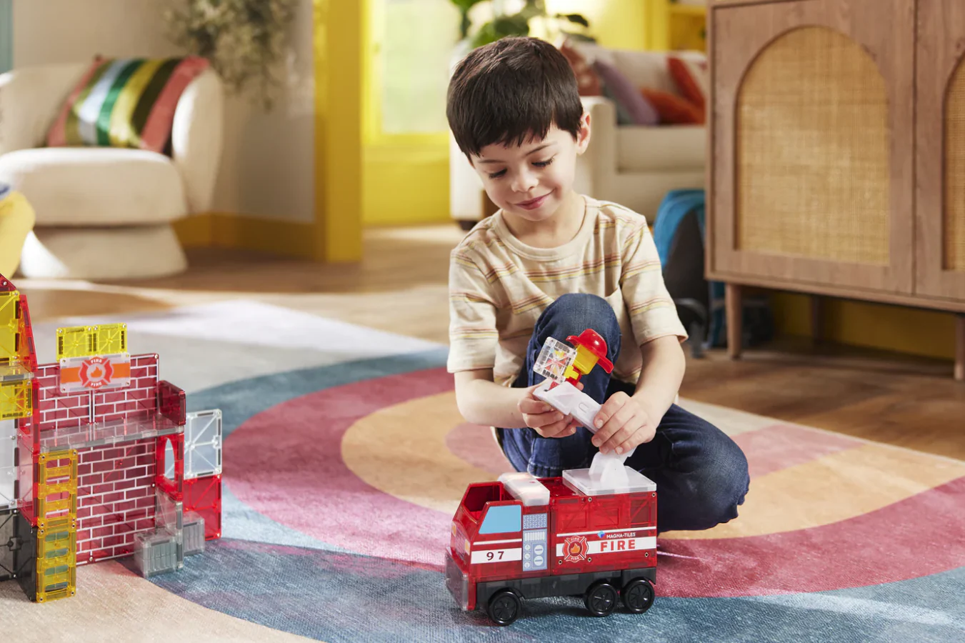 Magna-Tiles® Fire Station 50 piece set - Image 2