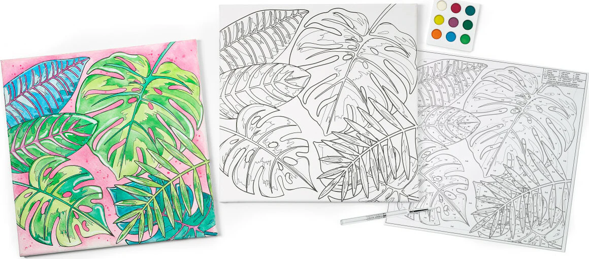 Watercolor Paint by Number Tropical - Image 3