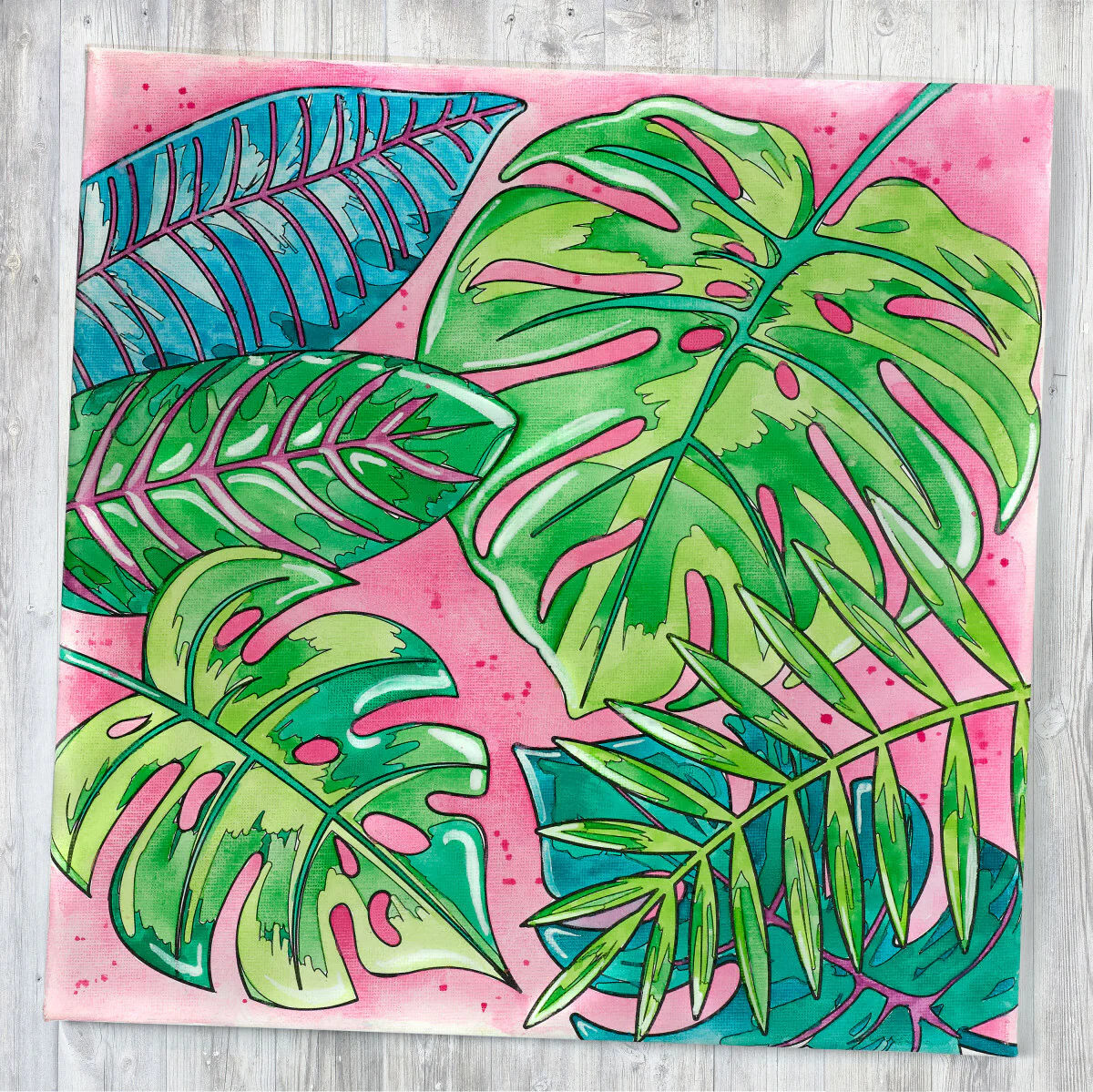 Watercolor Paint by Number Tropical - Image 4