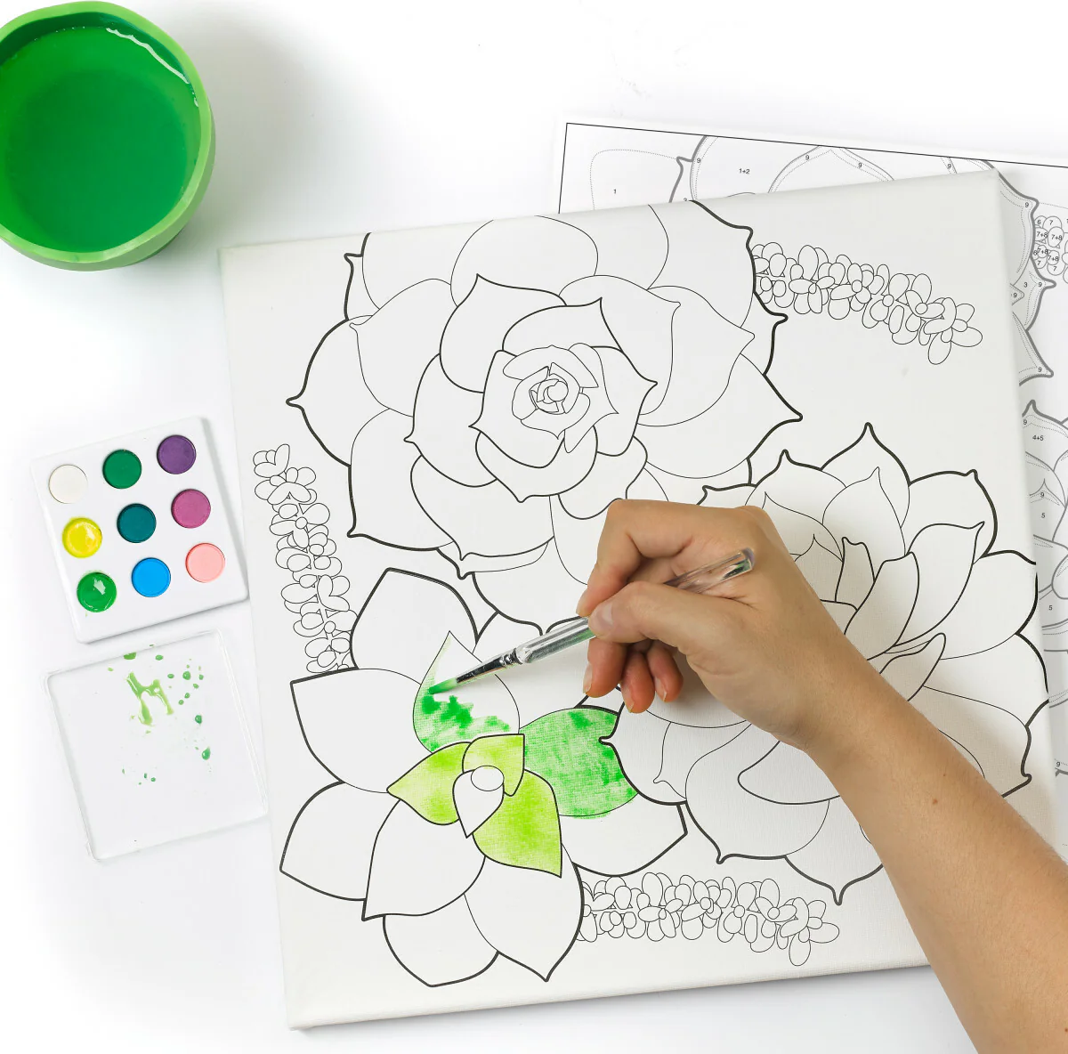 Watercolor Paint by Number Tropical - Image 7
