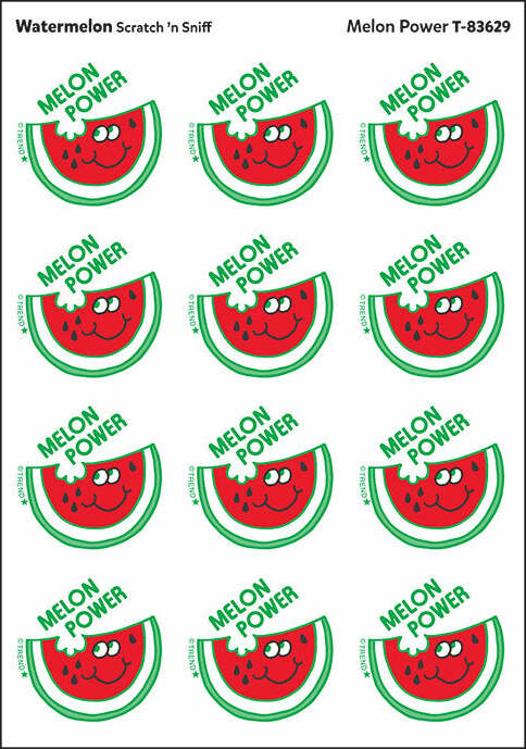 Scratch 'n Sniff Watermelon Melon Power Stickers - Image 3