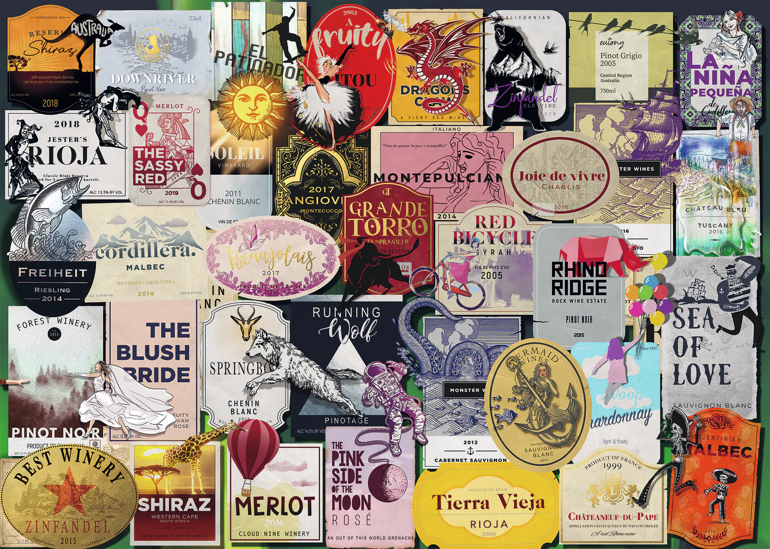 1000 pc Wine Labels