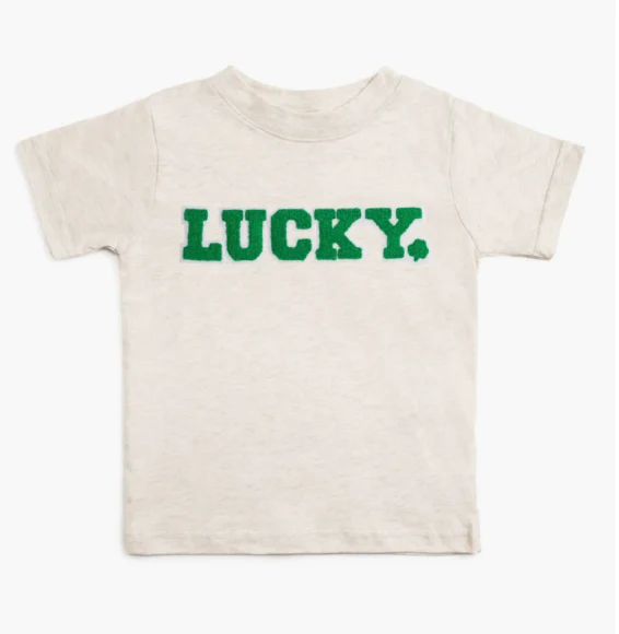 Lucky Varsity Patch St Patrick's Day Tee Size 3T