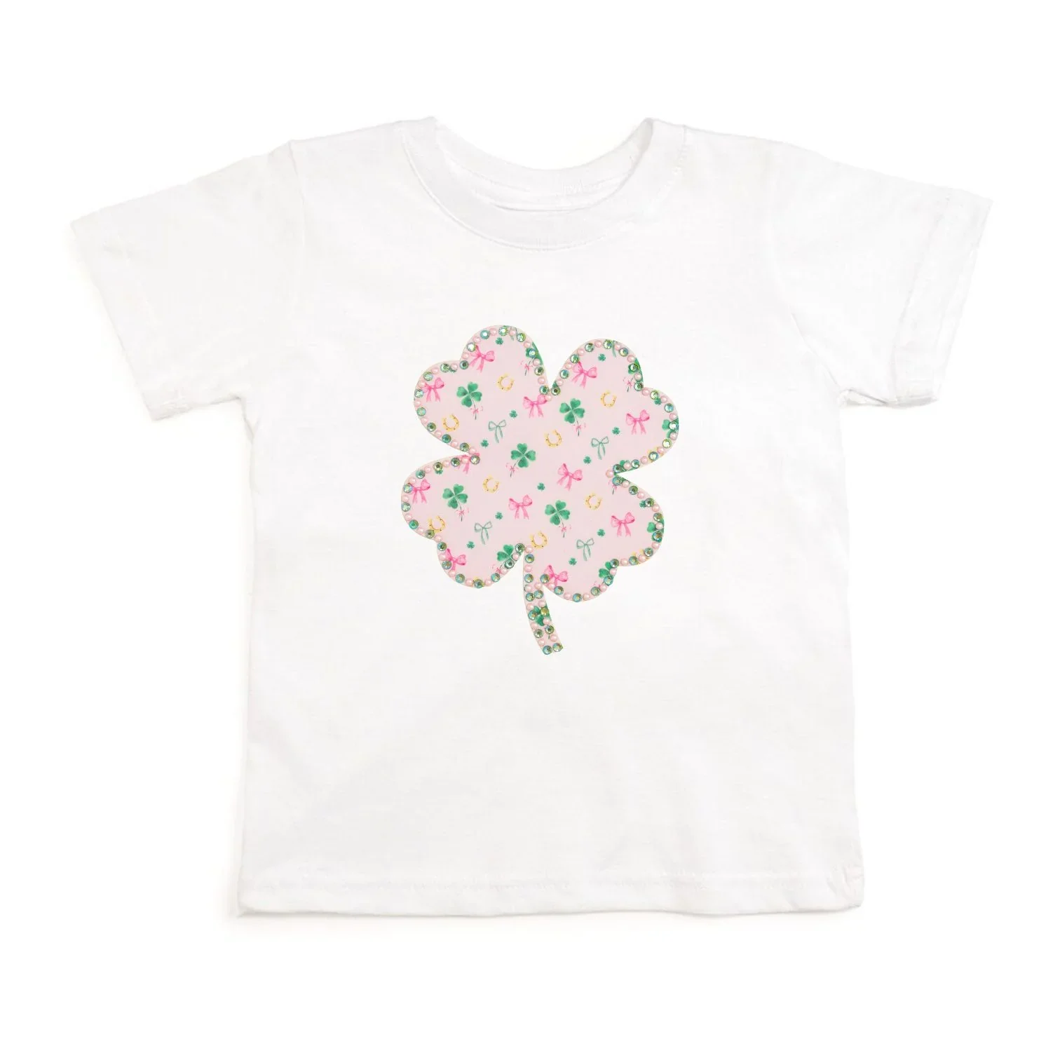 Ditsy Shamrock Patch White Tee Size 18-24M