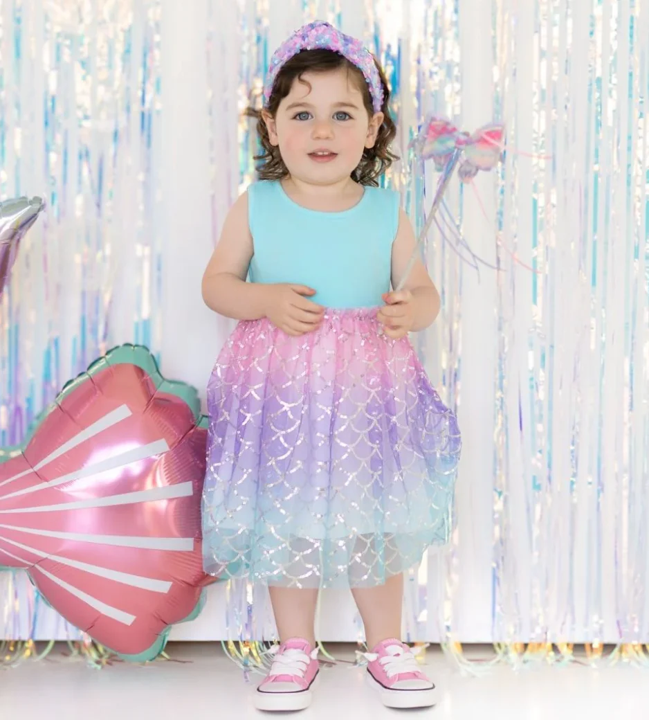 Sparkling Mermaid Tank Tutu Dress Size 2T - Image 2