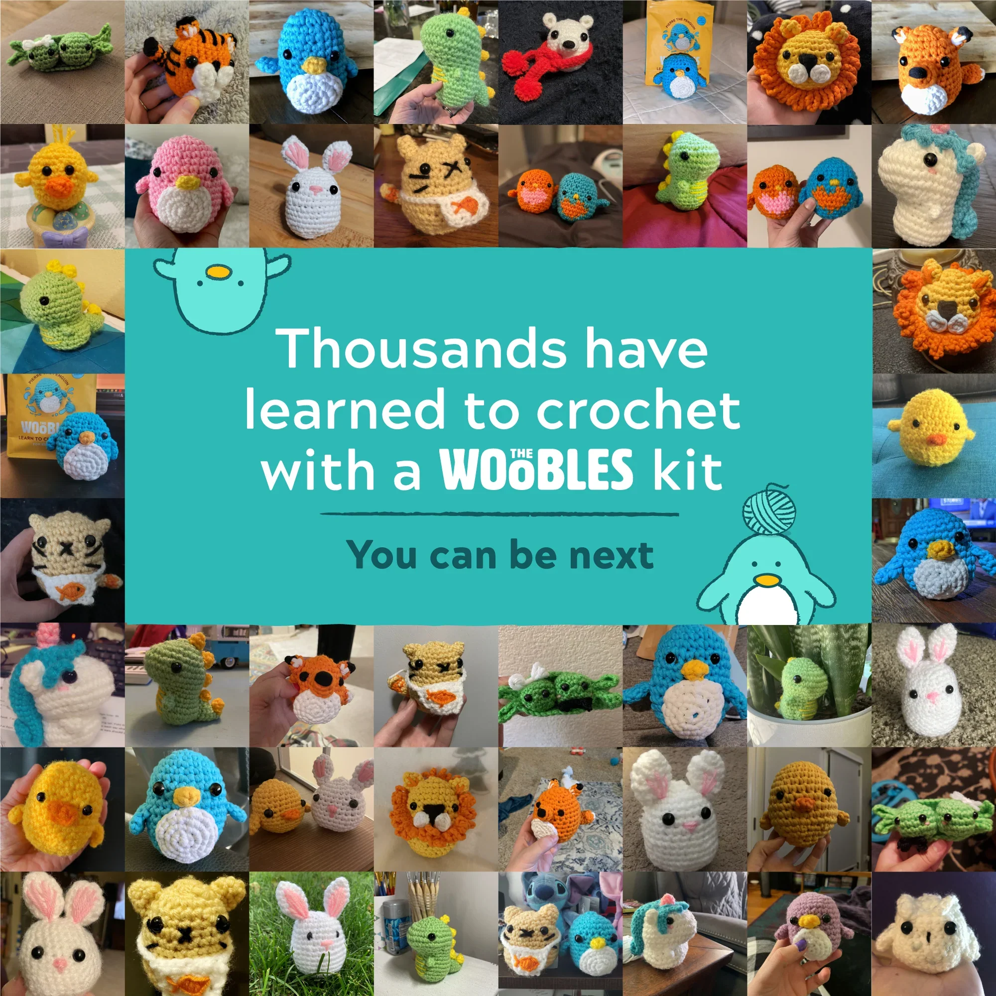 Woobles Billy The Unicorn Crochet Kit - Image 2