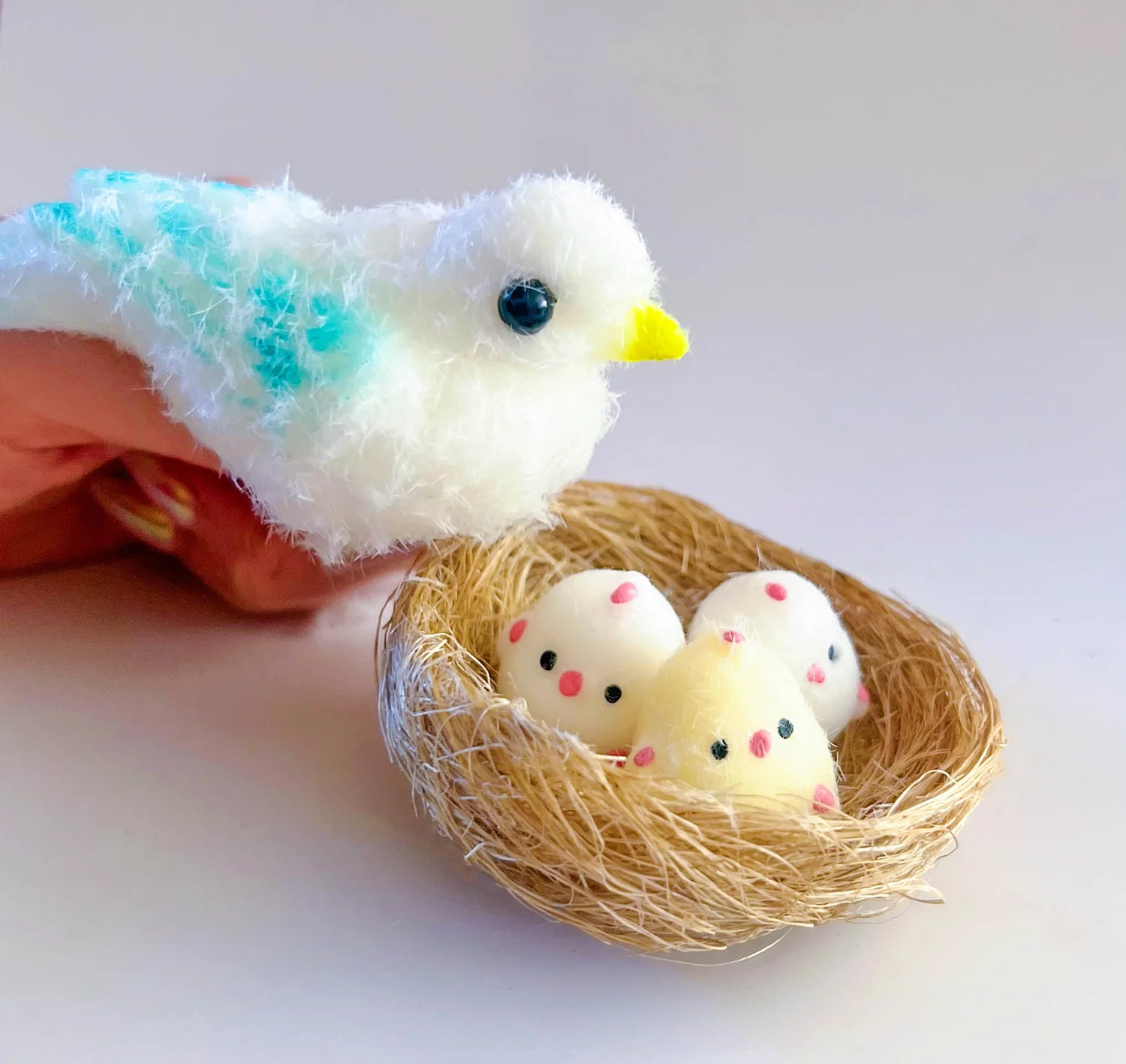 Fuzzy Friends Bird With Babies - Image 2